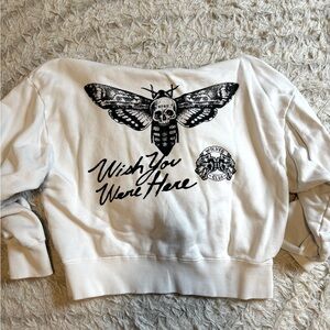 DARCSPORT Wish You Were Here "OWEN" (cropped) hoodie in cream